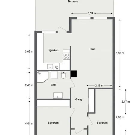 Entire In Near Oslo 2 Bedrooms, Kitchen, Terrace & Easy Bus And Train Access